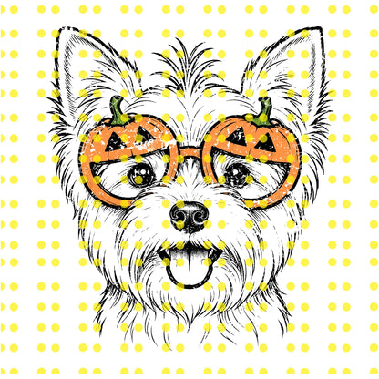 Customizable Halloween Sweatshirt Featuring 50+ Dog Breeds, Humorous Spooky Puppy Graphic Tee, Trick-or-Treat Dog Lover T-Shirt, Unisex Design in Ash Grey - AL