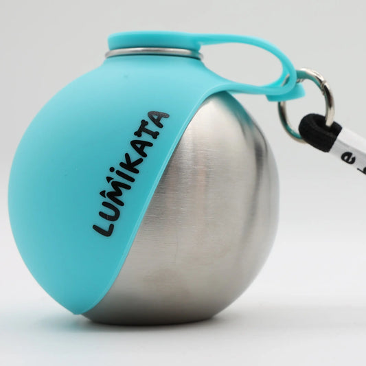 Lumikata 2-in-1 Portable Dog Water Bottle and Bowl, 10oz Stainless Steel Leak-Proof Tumbler for Dogs, Ideal for Walks and Travel