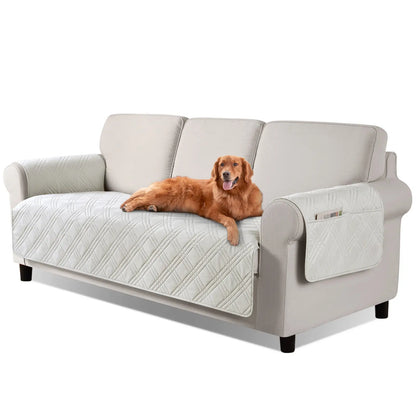 TAOCOCO Waterproof Pet Couch Cover with Non-Slip Backing, Washable Sofa Protector and Slipcover for 3-Cushion Sofas with Side Pocket