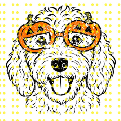 Customizable Halloween Sweatshirt Featuring 50+ Dog Breeds, Humorous Spooky Puppy Graphic Tee, Trick-or-Treat Dog Lover T-Shirt, Unisex Design in Ash Grey - AL