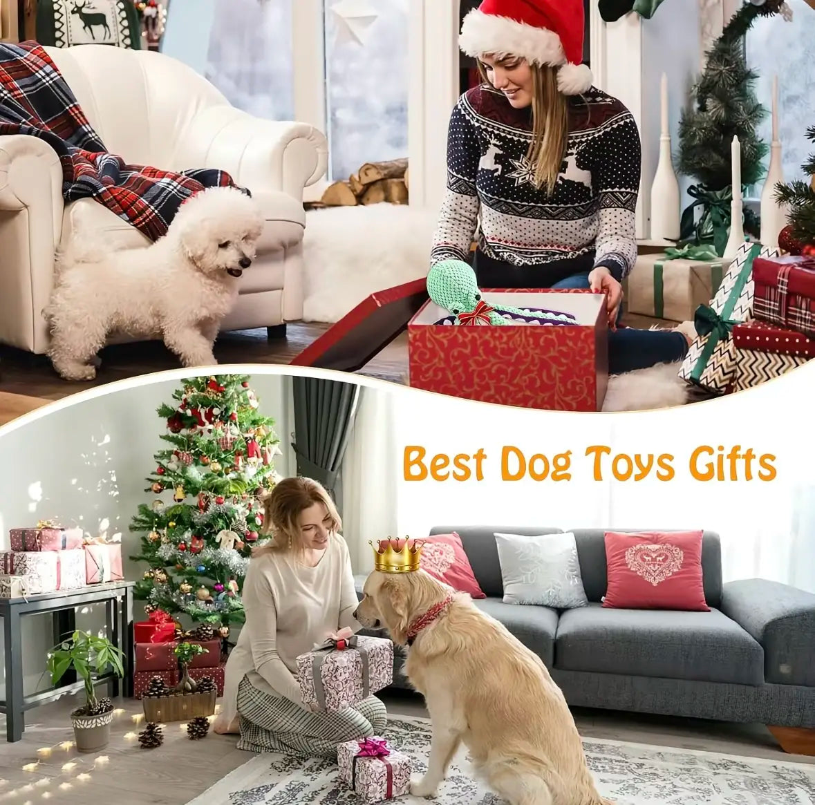 Premium Plush Squeaky Dog Toy for Dogs of All Sizes - Interactive Soft Fabric Chew Toy for Boredom Relief and Indoor Play - MRWJ