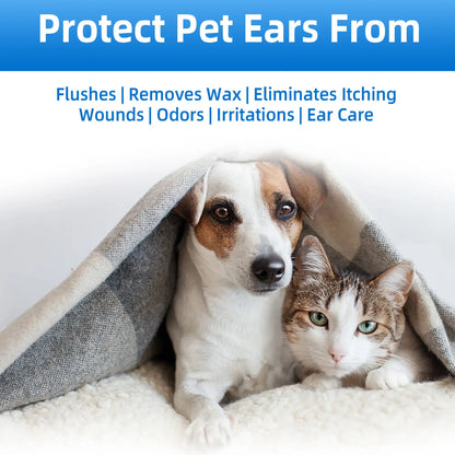 Gentle Pet Ear Cleanser | Odorless Cleaning Solution for Dogs and Cats
