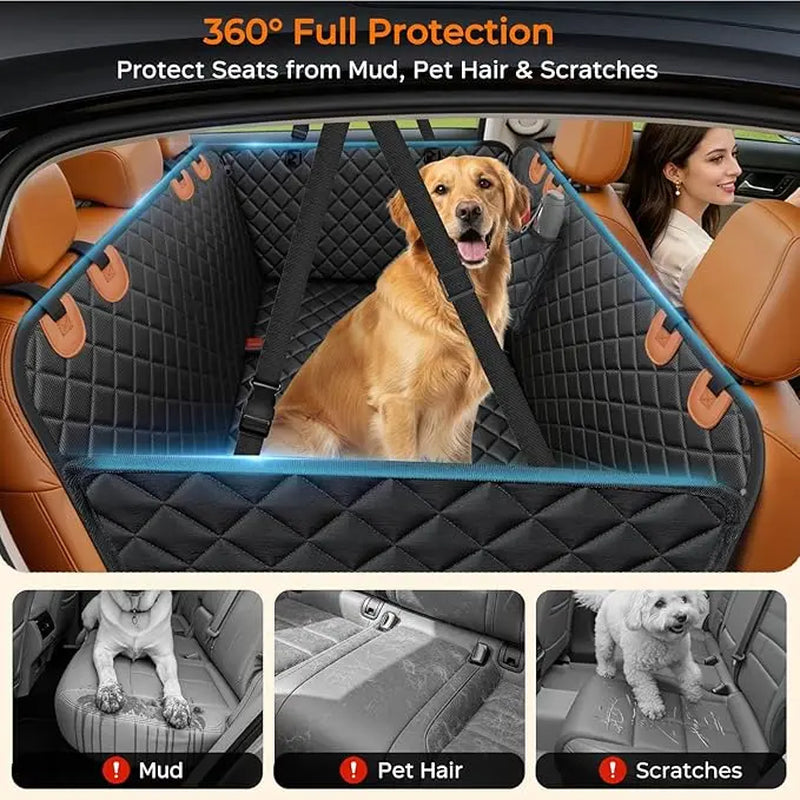 Premium Waterproof Dog Car Seat Cover - Universal Fit, Scratchproof, Non-Slip, Washable Travel Mat for All Seasons