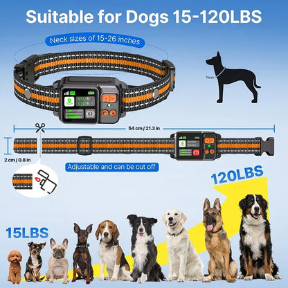 Wireless GPS Outdoor Dog Fence System with Perimeter Collar Training, IPX7 Waterproof, Beep, Vibration, and Shock Correction Features