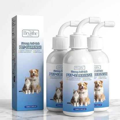 Gentle Pet Ear Cleanser | Odorless Cleaning Solution for Dogs and Cats