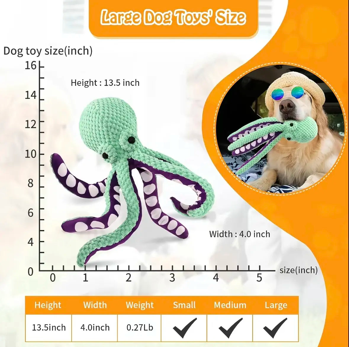 Premium Plush Squeaky Dog Toy for Dogs of All Sizes - Interactive Soft Fabric Chew Toy for Boredom Relief and Indoor Play - MRWJ