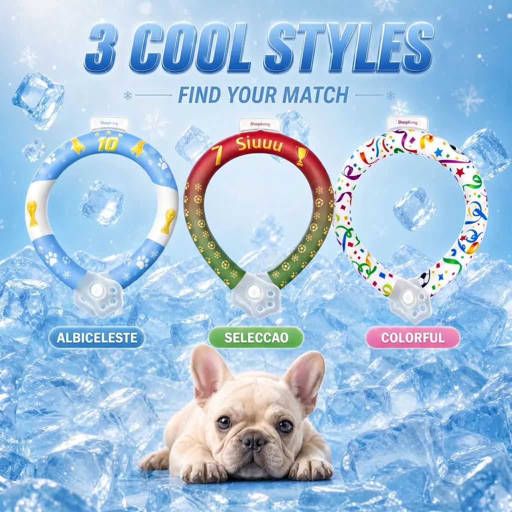 Keep Your Pets Cool This Summer with Our Advanced Reusable Pet Cooling Collar - Featuring a 64°F Ice Ring for Instant Heat Relief!