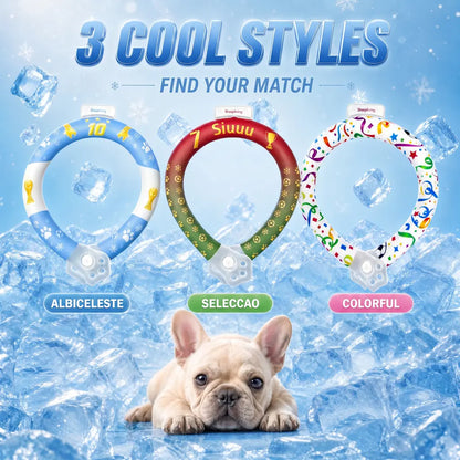 Keep Your Pets Cool This Summer with Our Advanced Reusable Pet Cooling Collar - Featuring a 64°F Ice Ring for Instant Heat Relief!