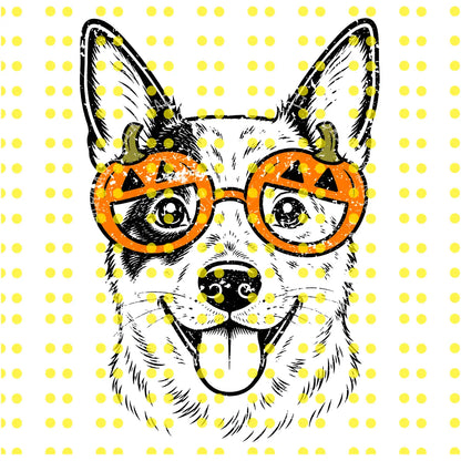 Customizable Halloween Sweatshirt Featuring 50+ Dog Breeds, Humorous Spooky Puppy Graphic Tee, Trick-or-Treat Dog Lover T-Shirt, Unisex Design in Ash Grey - AL