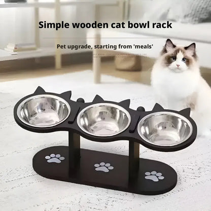 Elevated Pet Feeder with 15-Degree Tilted Bowls and Adjustable Height for Enhanced Comfort in Feeding