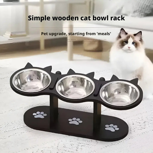 Elevated Pet Feeder with 15-Degree Tilted Bowls and Adjustable Height for Enhanced Comfort in Feeding