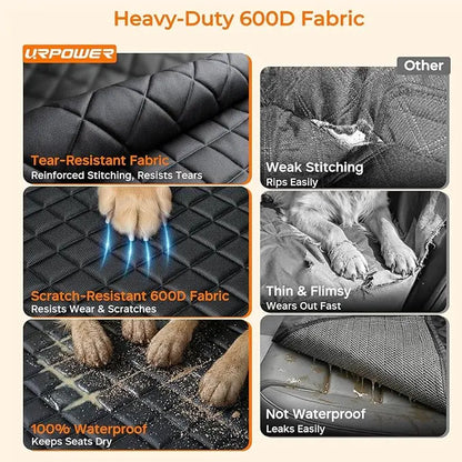 Premium Waterproof Dog Car Seat Cover - Universal Fit, Scratchproof, Non-Slip, Washable Travel Mat for All Seasons