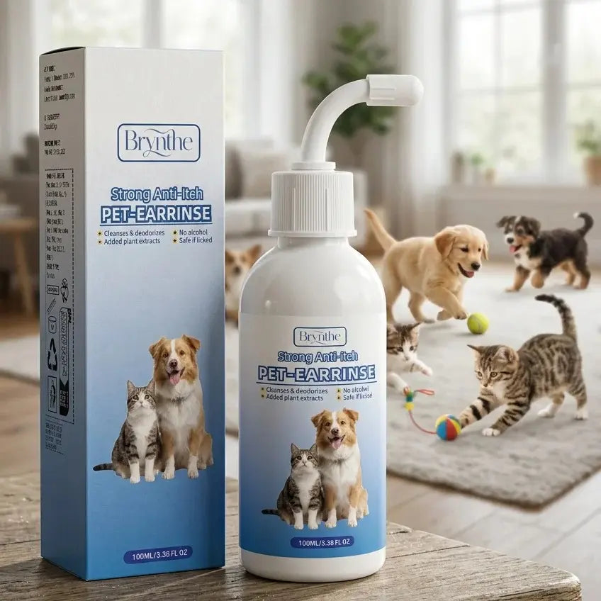Gentle Pet Ear Cleanser | Odorless Cleaning Solution for Dogs and Cats