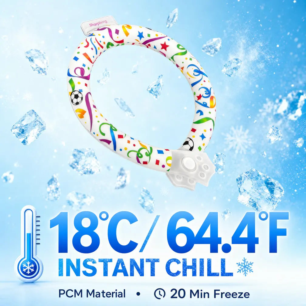 Keep Your Pets Cool This Summer with Our Advanced Reusable Pet Cooling Collar - Featuring a 64°F Ice Ring for Instant Heat Relief!
