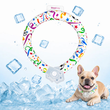 Keep Your Pets Cool This Summer with Our Advanced Reusable Pet Cooling Collar - Featuring a 64°F Ice Ring for Instant Heat Relief!