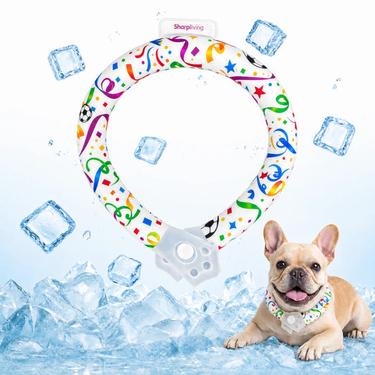 Keep Your Pets Cool This Summer with Our Advanced Reusable Pet Cooling Collar - Featuring a 64°F Ice Ring for Instant Heat Relief!