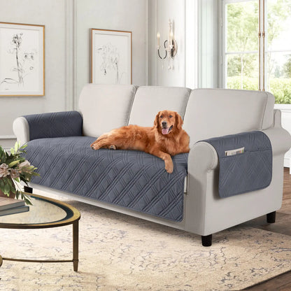 TAOCOCO Waterproof Pet Couch Cover with Non-Slip Backing, Washable Sofa Protector and Slipcover for 3-Cushion Sofas with Side Pocket