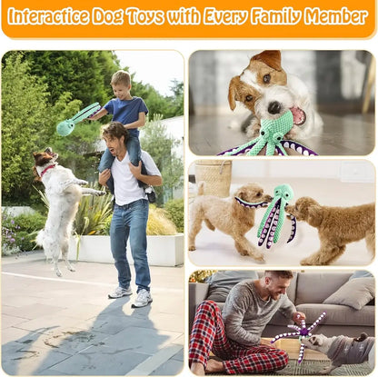 Premium Plush Squeaky Dog Toy for Dogs of All Sizes - Interactive Soft Fabric Chew Toy for Boredom Relief and Indoor Play - MRWJ