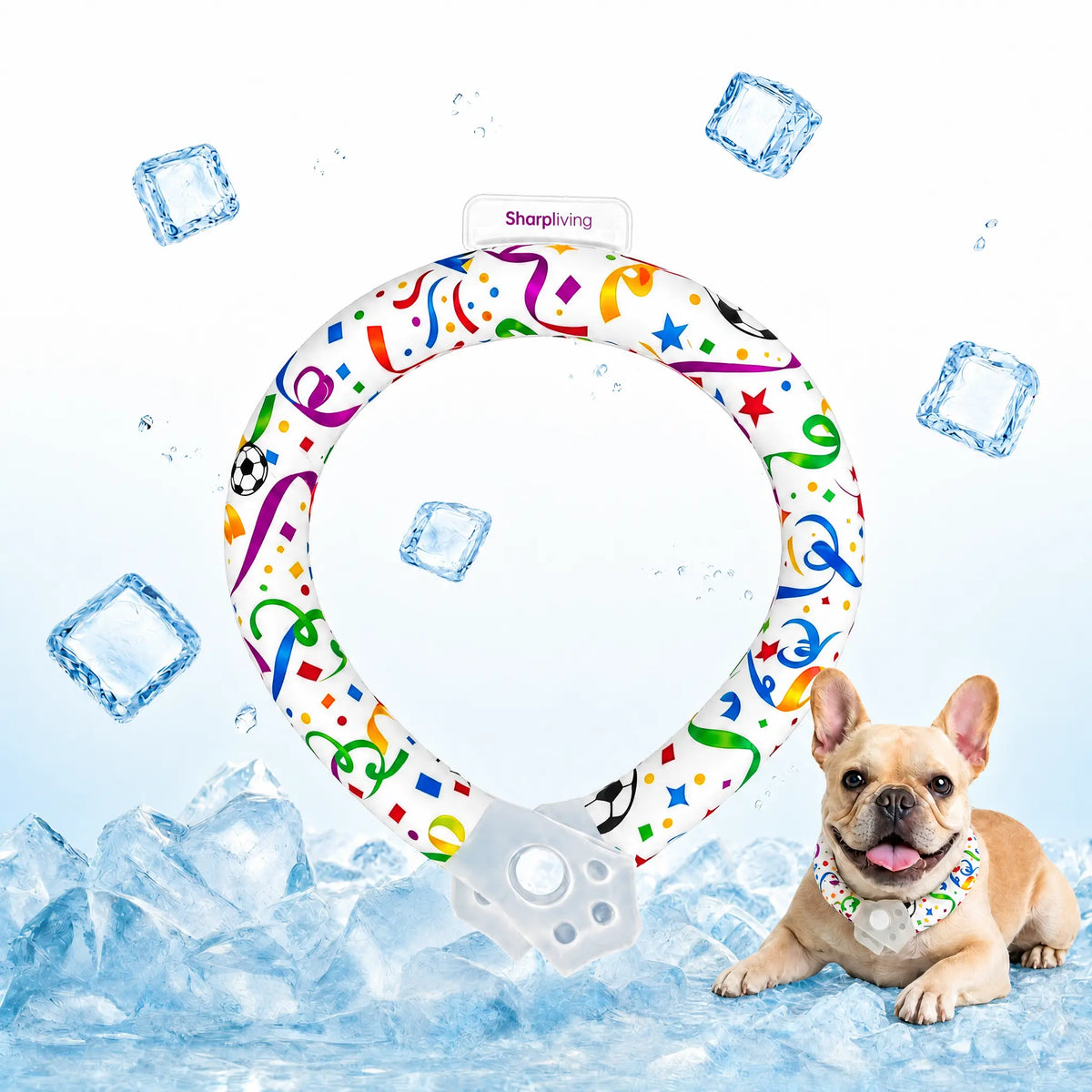 Keep Your Pets Cool This Summer with Our Advanced Reusable Pet Cooling Collar - Featuring a 64°F Ice Ring for Instant Heat Relief!