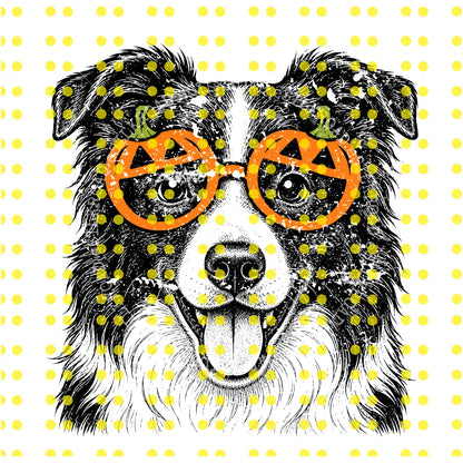 Customizable Halloween Sweatshirt Featuring 50+ Dog Breeds, Humorous Spooky Puppy Graphic Tee, Trick-or-Treat Dog Lover T-Shirt, Unisex Design in Ash Grey - AL