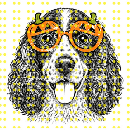 Customizable Halloween Sweatshirt Featuring 50+ Dog Breeds, Humorous Spooky Puppy Graphic Tee, Trick-or-Treat Dog Lover T-Shirt, Unisex Design in Ash Grey - AL