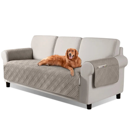 TAOCOCO Waterproof Pet Couch Cover with Non-Slip Backing, Washable Sofa Protector and Slipcover for 3-Cushion Sofas with Side Pocket