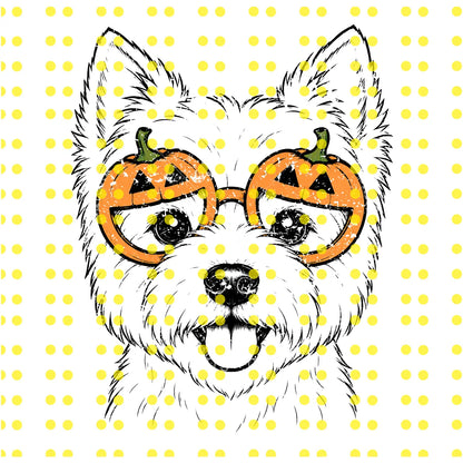 Customizable Halloween Sweatshirt Featuring 50+ Dog Breeds, Humorous Spooky Puppy Graphic Tee, Trick-or-Treat Dog Lover T-Shirt, Unisex Design in Ash Grey - AL