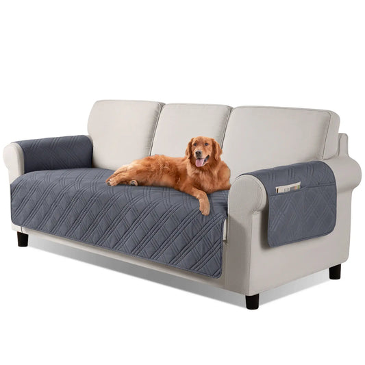 TAOCOCO Waterproof Pet Couch Cover with Non-Slip Backing, Washable Sofa Protector and Slipcover for 3-Cushion Sofas with Side Pocket
