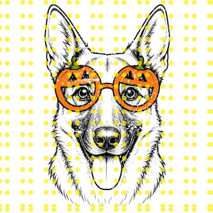 Customizable Halloween Sweatshirt Featuring 50+ Dog Breeds, Humorous Spooky Puppy Graphic Tee, Trick-or-Treat Dog Lover T-Shirt, Unisex Design in Ash Grey - AL