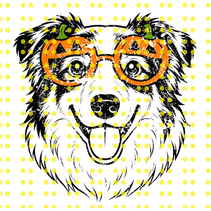 Customizable Halloween Sweatshirt Featuring 50+ Dog Breeds, Humorous Spooky Puppy Graphic Tee, Trick-or-Treat Dog Lover T-Shirt, Unisex Design in Ash Grey - AL